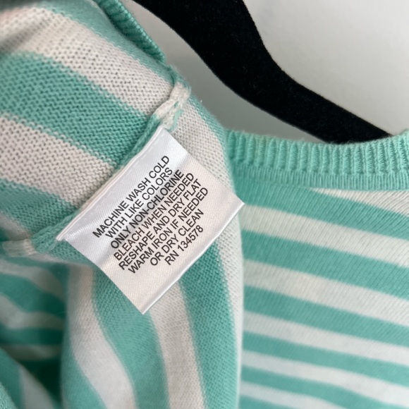 Vineyard Vines Mint Striped Nautical Crewneck Sweater - Picture 6 of 6